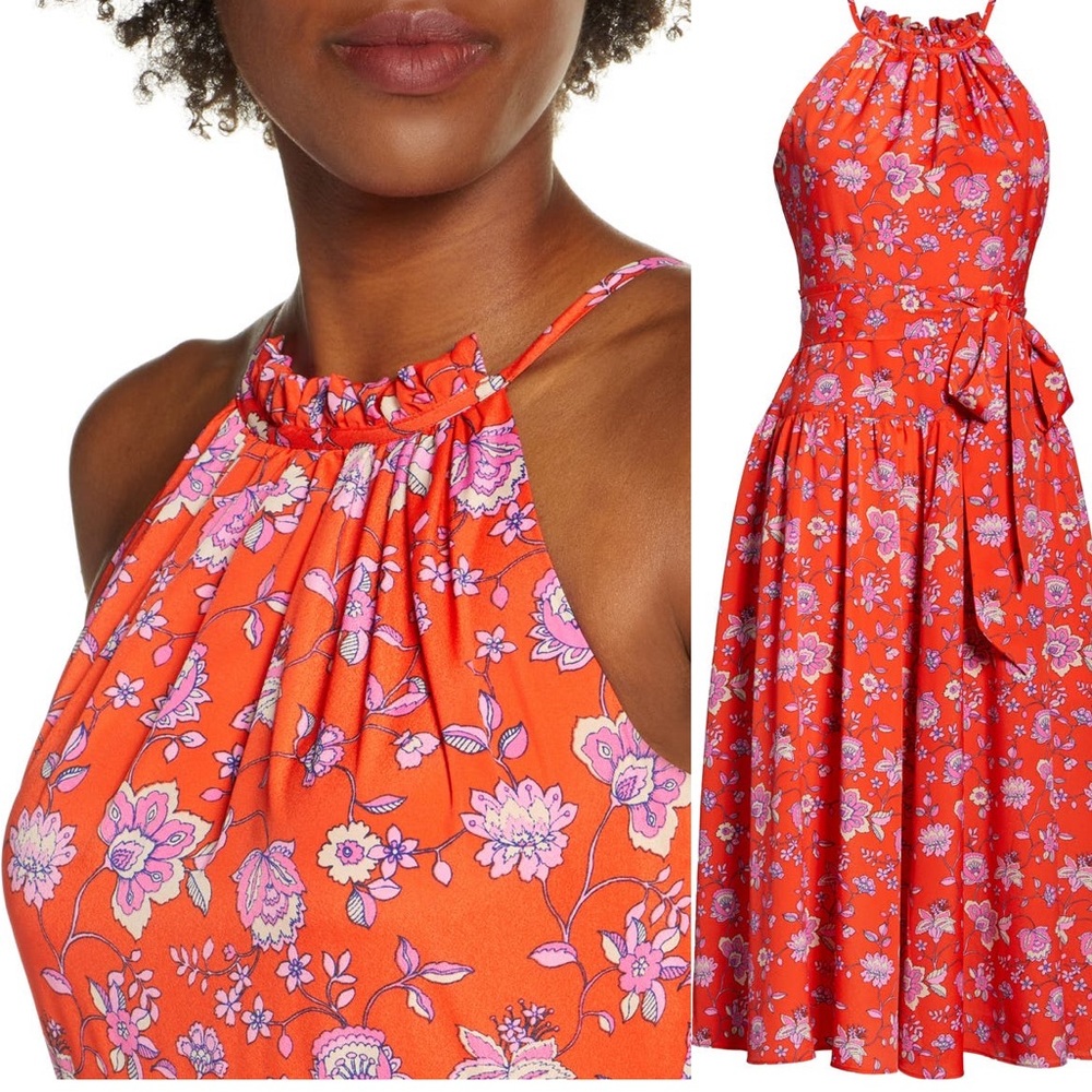 Eliza J Floral Midi Dress